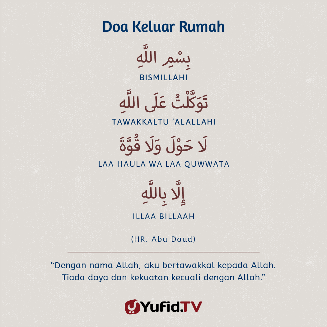 Doa Ketika Keluar Rumah - KibrisPDR