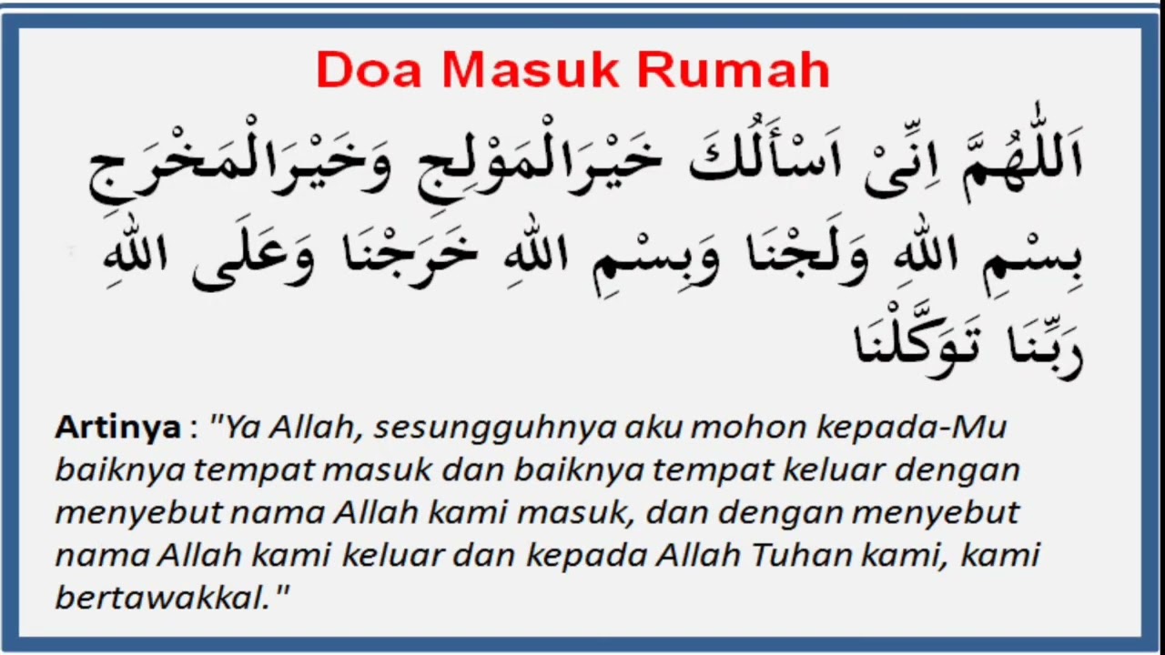 Detail Doa Masuk Keluar Rumah Nomer 35