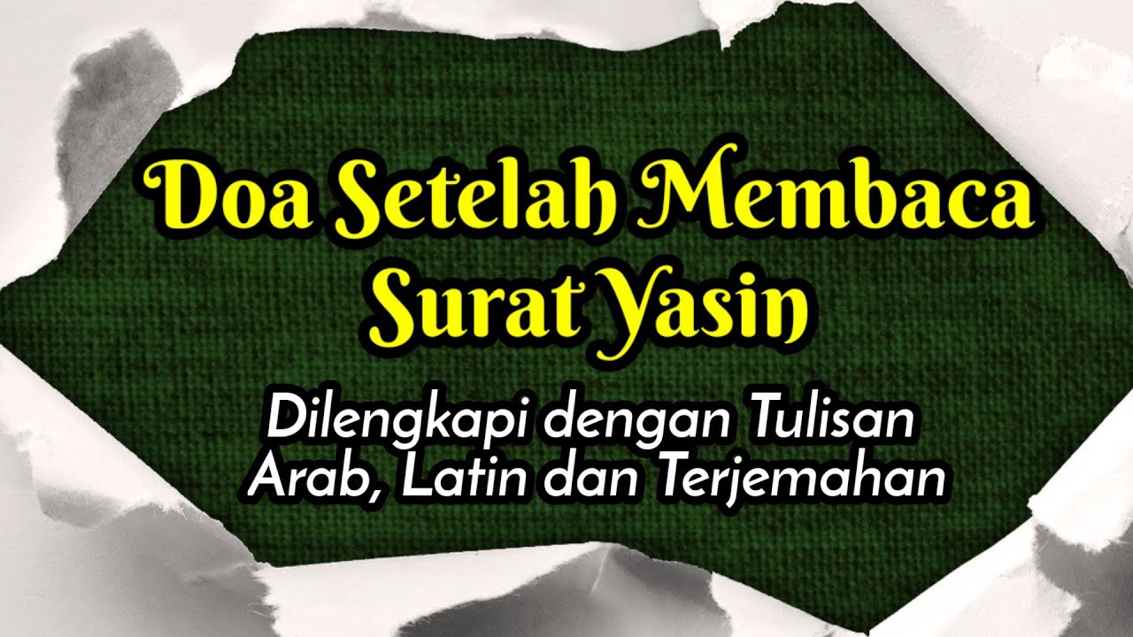 Detail Doa Membaca Surat Yasin Nomer 28