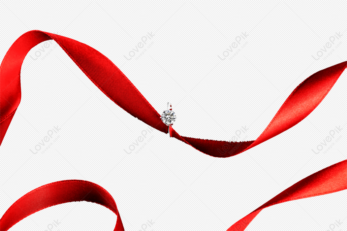 Detail Red Ribbon Ring Nomer 16