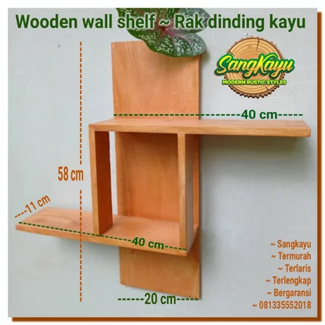 Detail Rak Alquran Dinding Dari Kayu Nomer 24