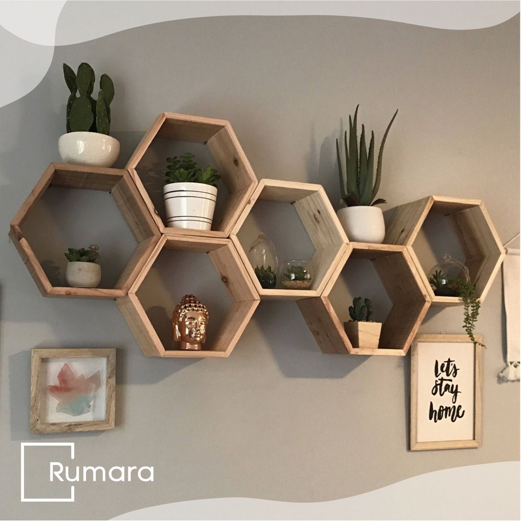 Rak Dinding Hexagonal - KibrisPDR