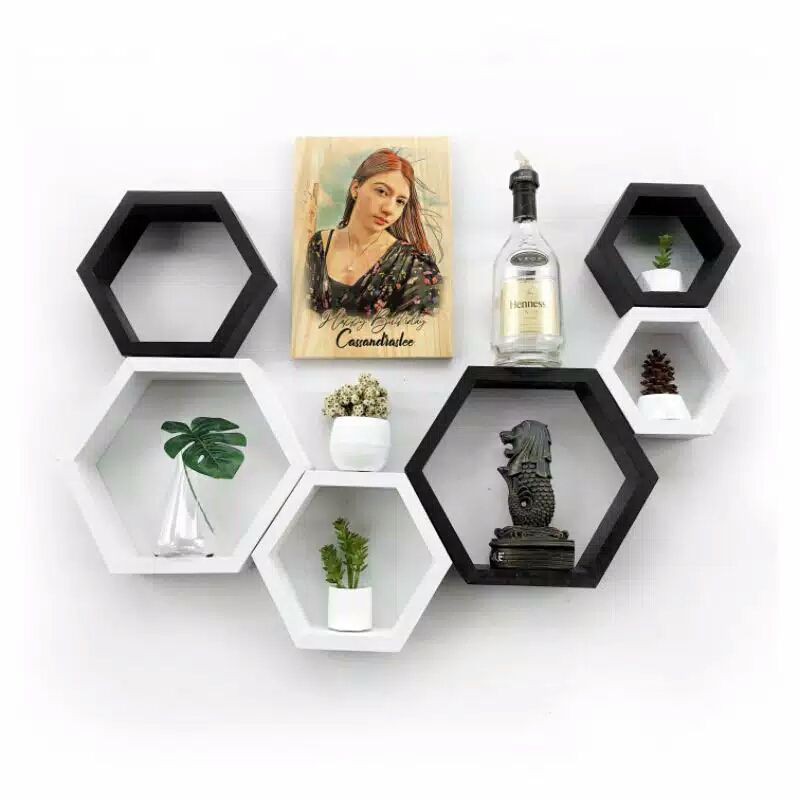 Detail Rak Dinding Hexagonal Nomer 12