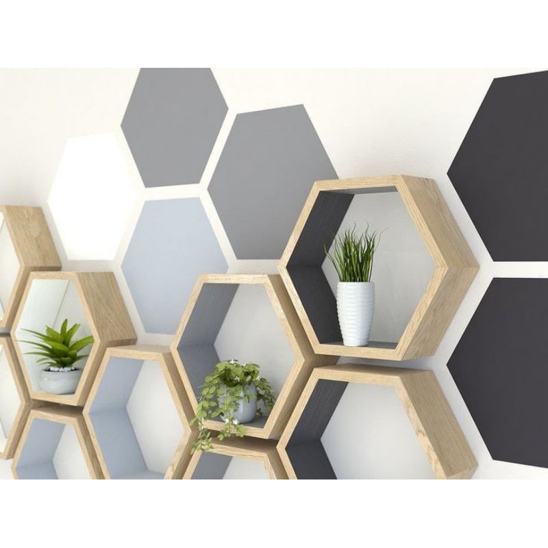 Detail Rak Dinding Hexagonal Nomer 16