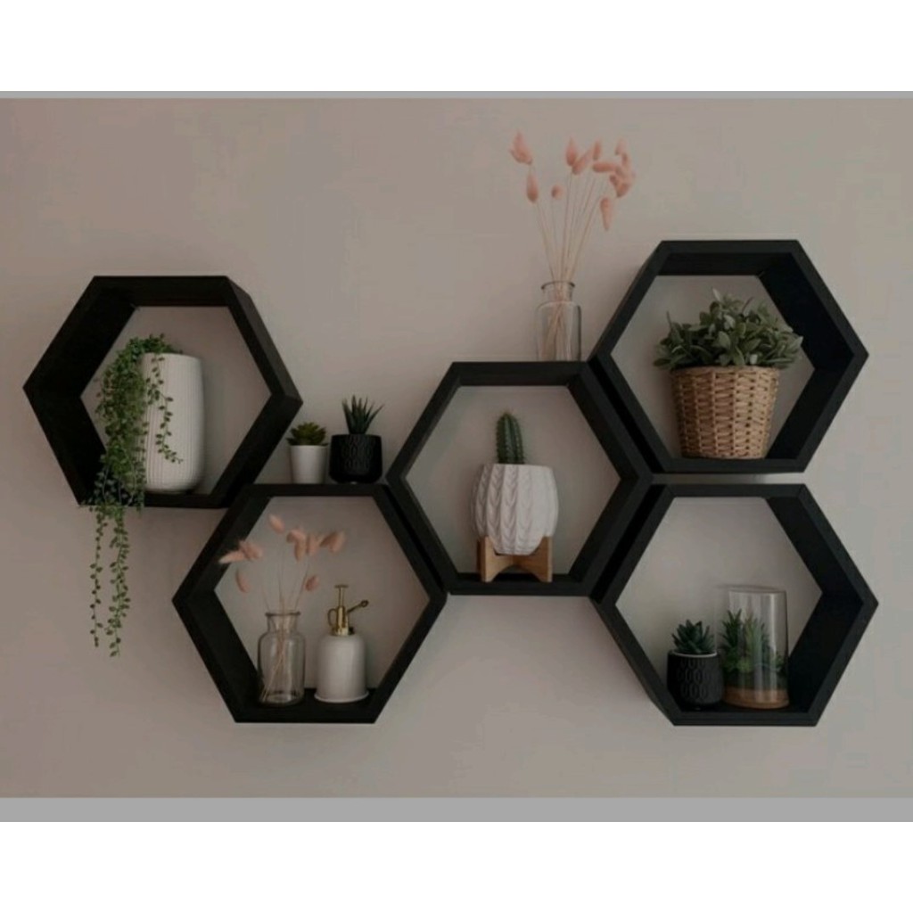 Detail Rak Dinding Hexagonal Nomer 28