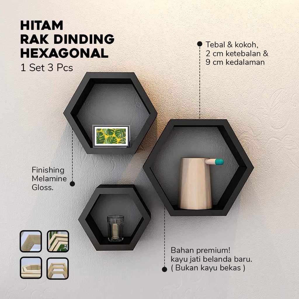 Detail Rak Dinding Hexagonal Nomer 34