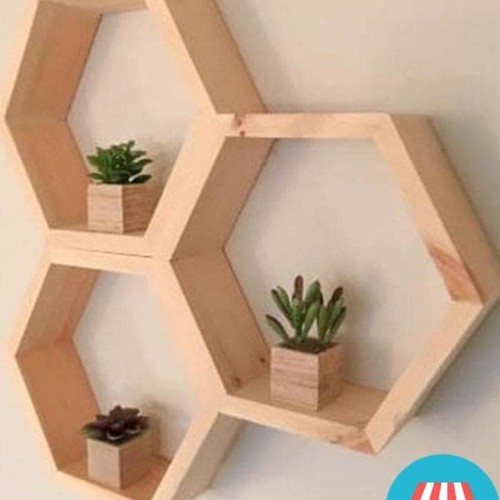 Detail Rak Dinding Hexagonal Nomer 38