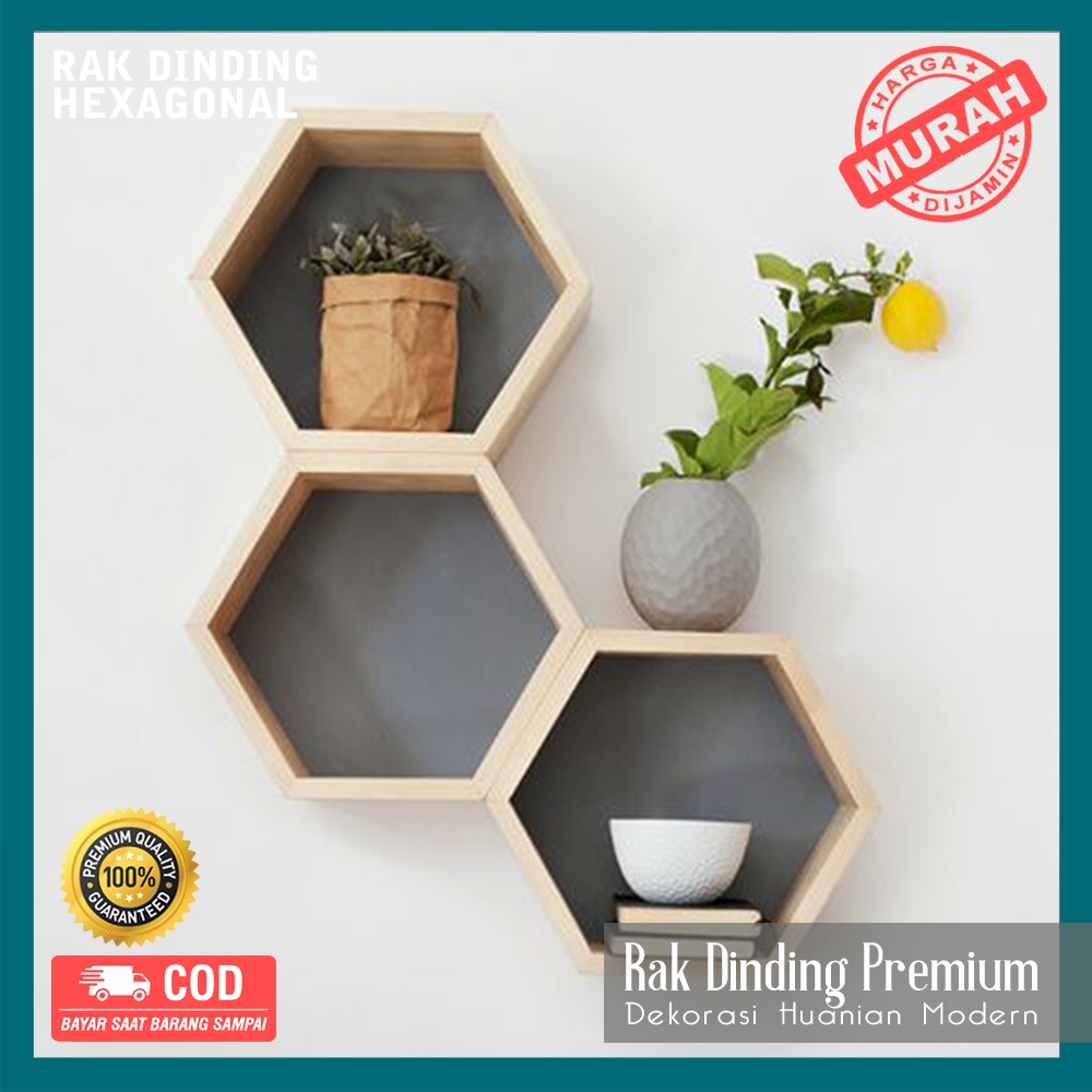 Detail Rak Dinding Hexagonal Nomer 40