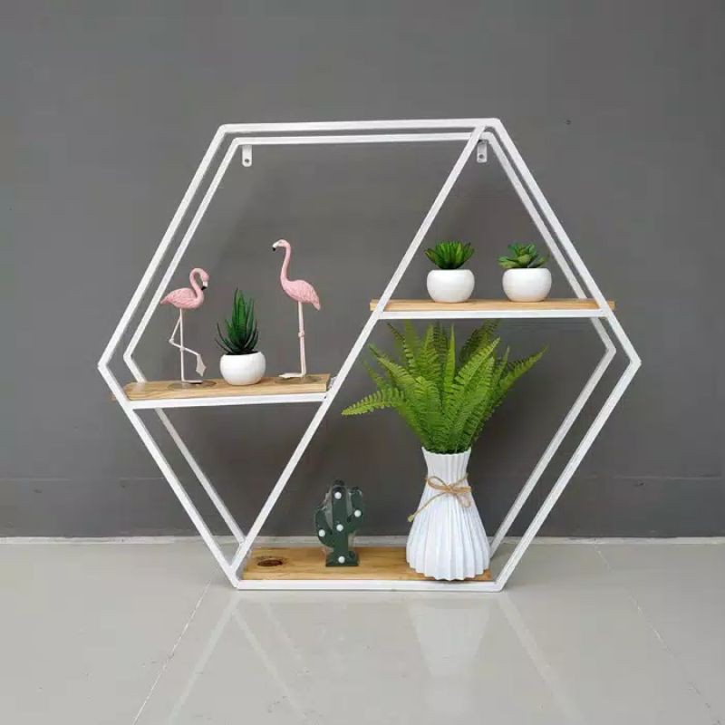 Detail Rak Dinding Hexagonal Nomer 48