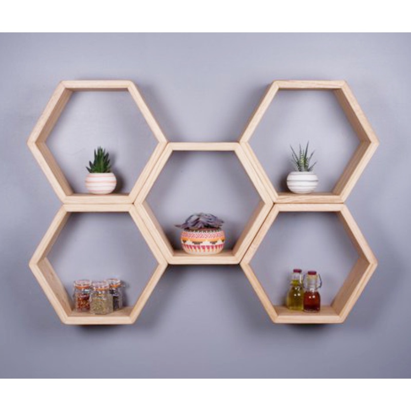 Detail Rak Dinding Hexagonal Nomer 49