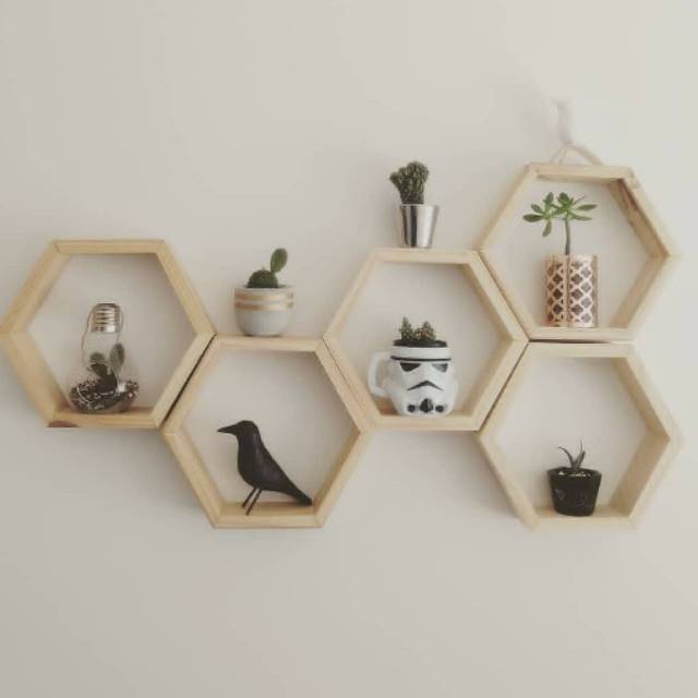 Detail Rak Dinding Hexagonal Nomer 8