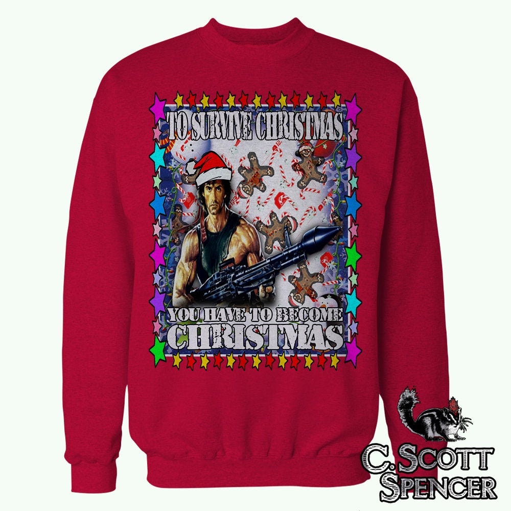 Detail Rambo Christmas Sweater Nomer 2