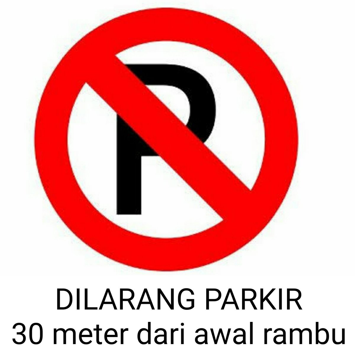 Detail Rambu Larangan Parkir Nomer 34