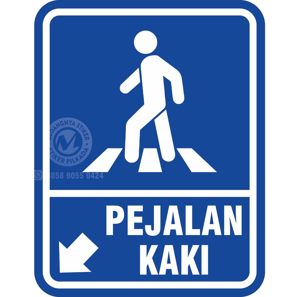 Detail Rambu Pejalan Kaki Nomer 13