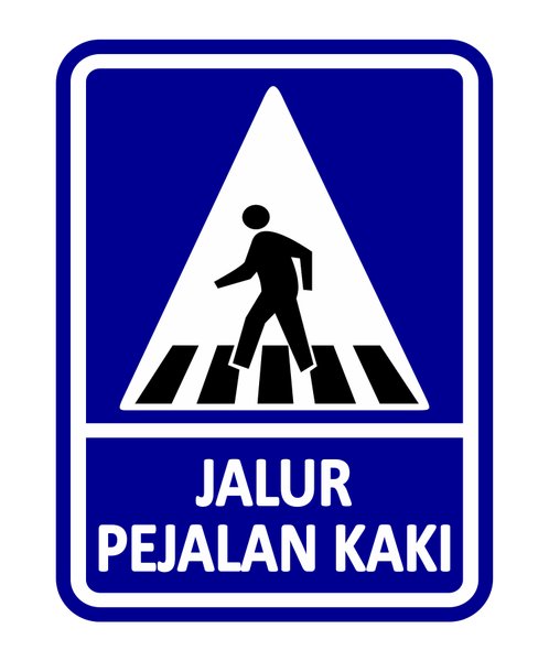 Detail Rambu Pejalan Kaki Nomer 2