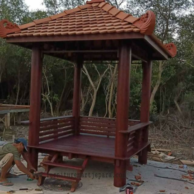 Detail Rangka Atap Gazebo Kayu Nomer 12