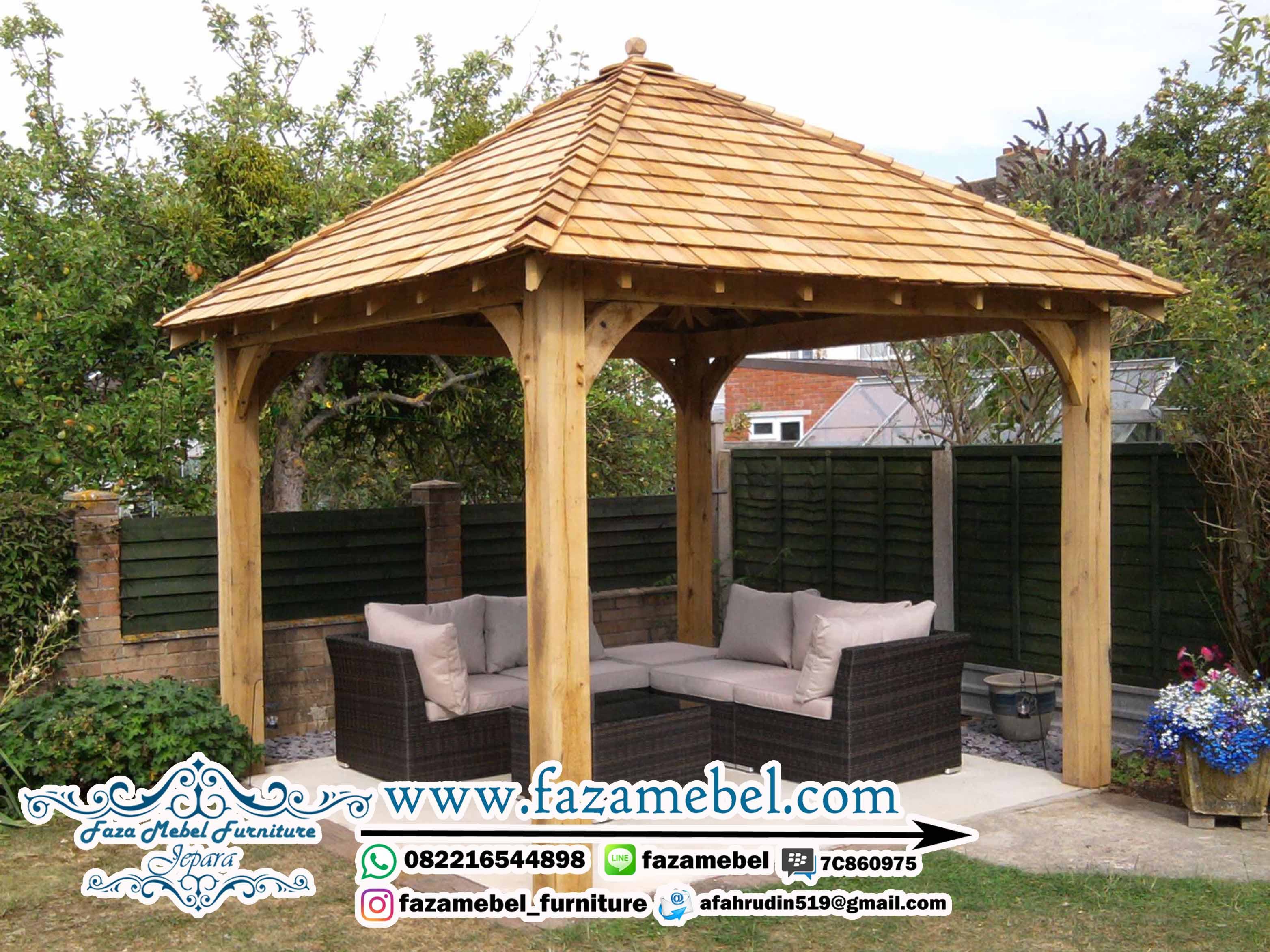 Detail Rangka Gazebo Kayu Nomer 36