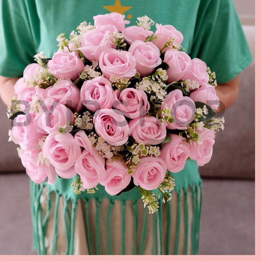 Detail Rangkaian Bunga Mawar Pink Bagus Nomer 10