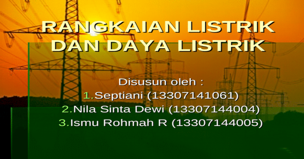 Detail Rangkaian Listrik Ppt Nomer 52