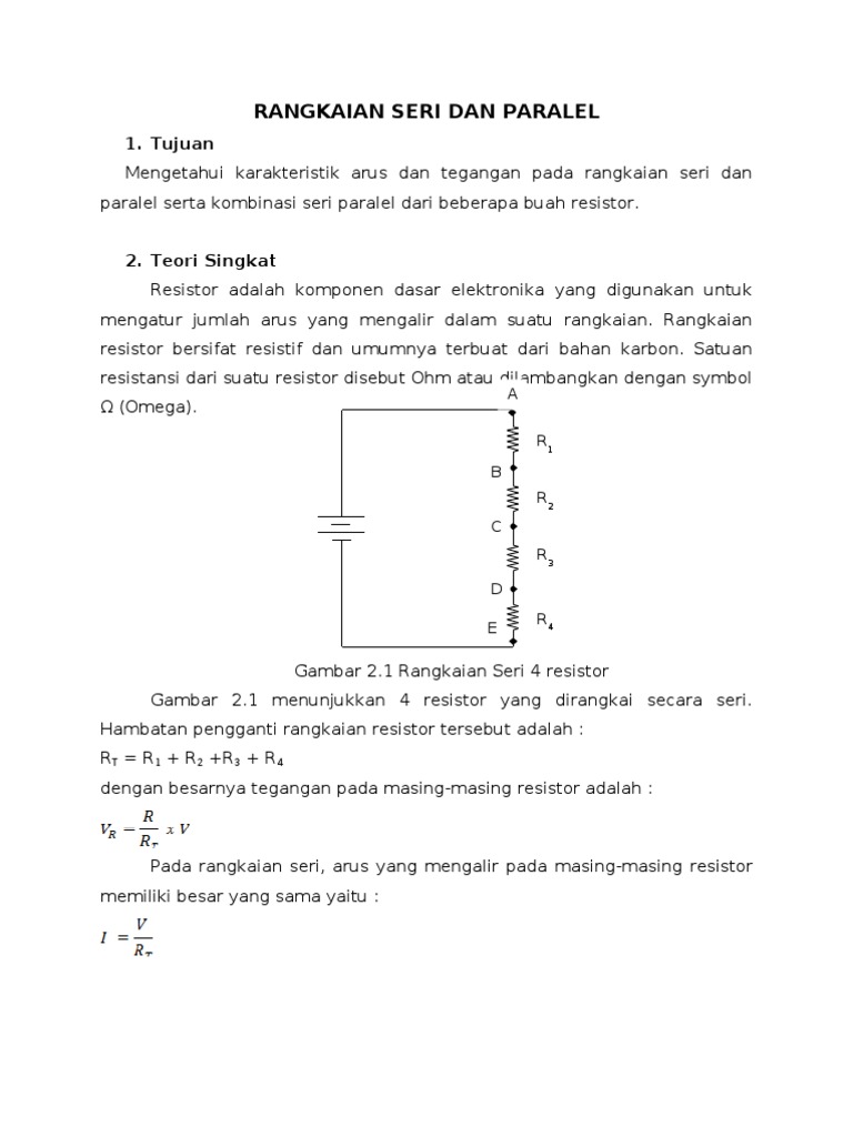 Detail Rangkaian Seri Dan Paralel Gambar Praktek Nomer 37