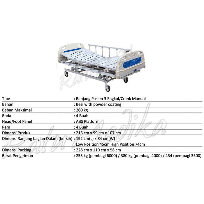 Detail Ranjang Rumah Sakit Elektrik Murah Nomer 21