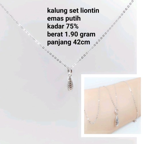 Detail Rantai Kalung Emas Putih Nomer 54