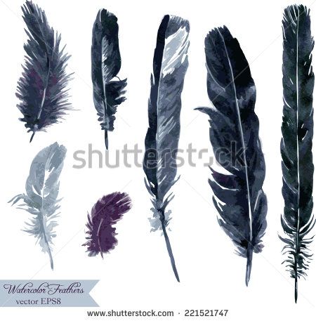 Detail Raven Feather Vector Nomer 19