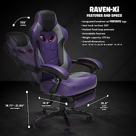 Detail Raven Fortnite Gaming Chair Nomer 11