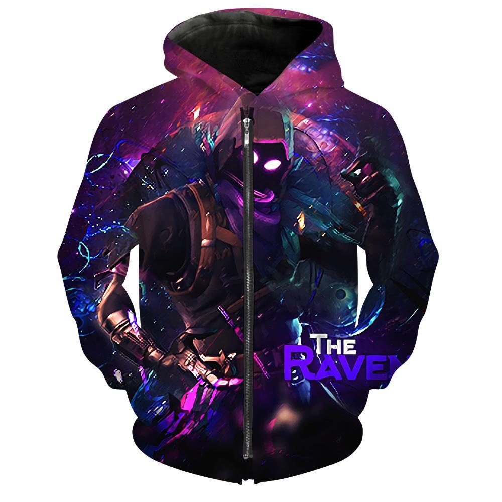 Detail Raven Fortnite Hoodie Nomer 3