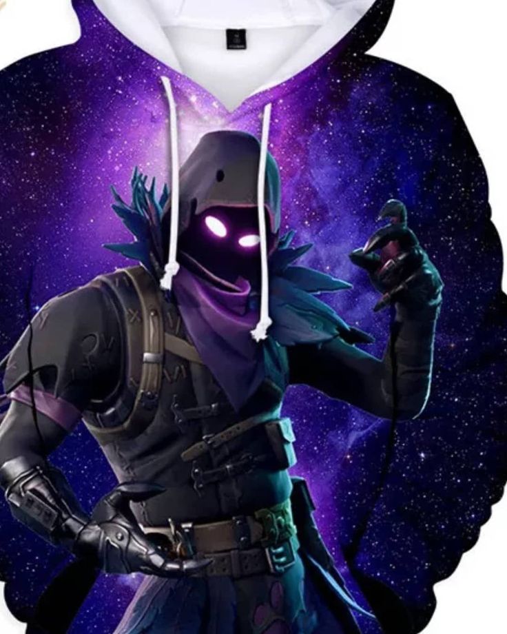 Download Raven Fortnite Hoodie Nomer 9