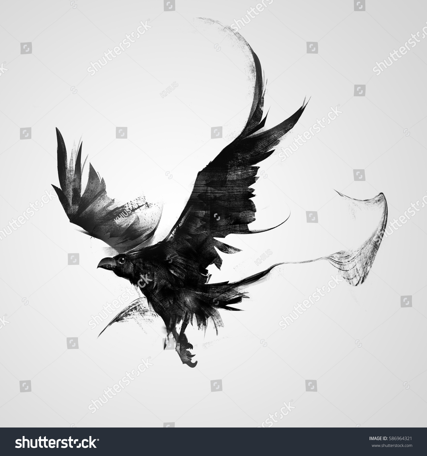 Detail Raven In Flight Images Nomer 40