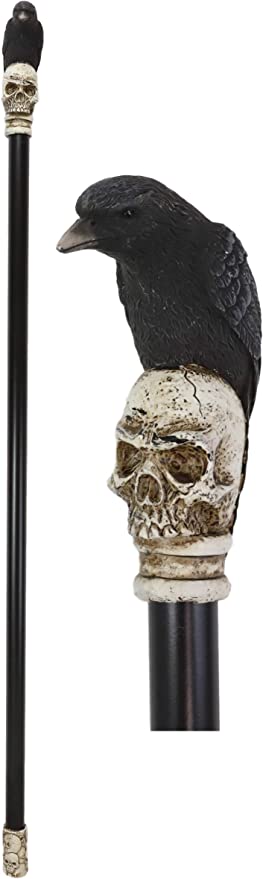 Detail Raven Skull Cane Nomer 3