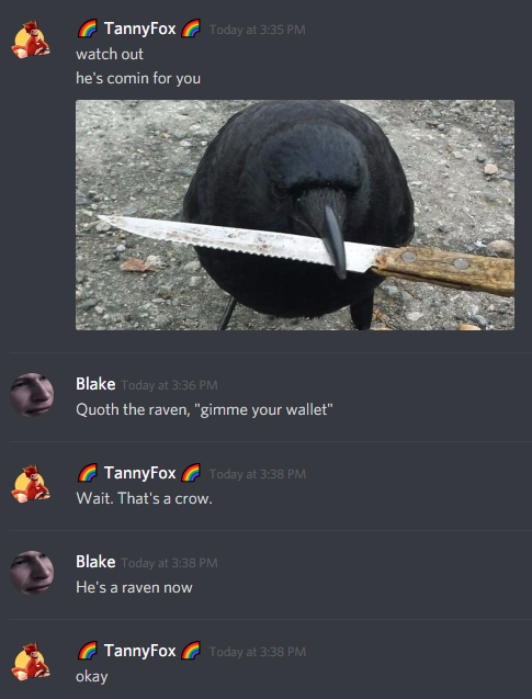 Detail Raven With Knife Meme Nomer 3