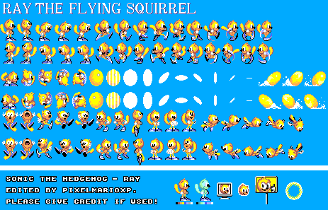 Detail Ray The Flying Squirrel Sprites Nomer 7