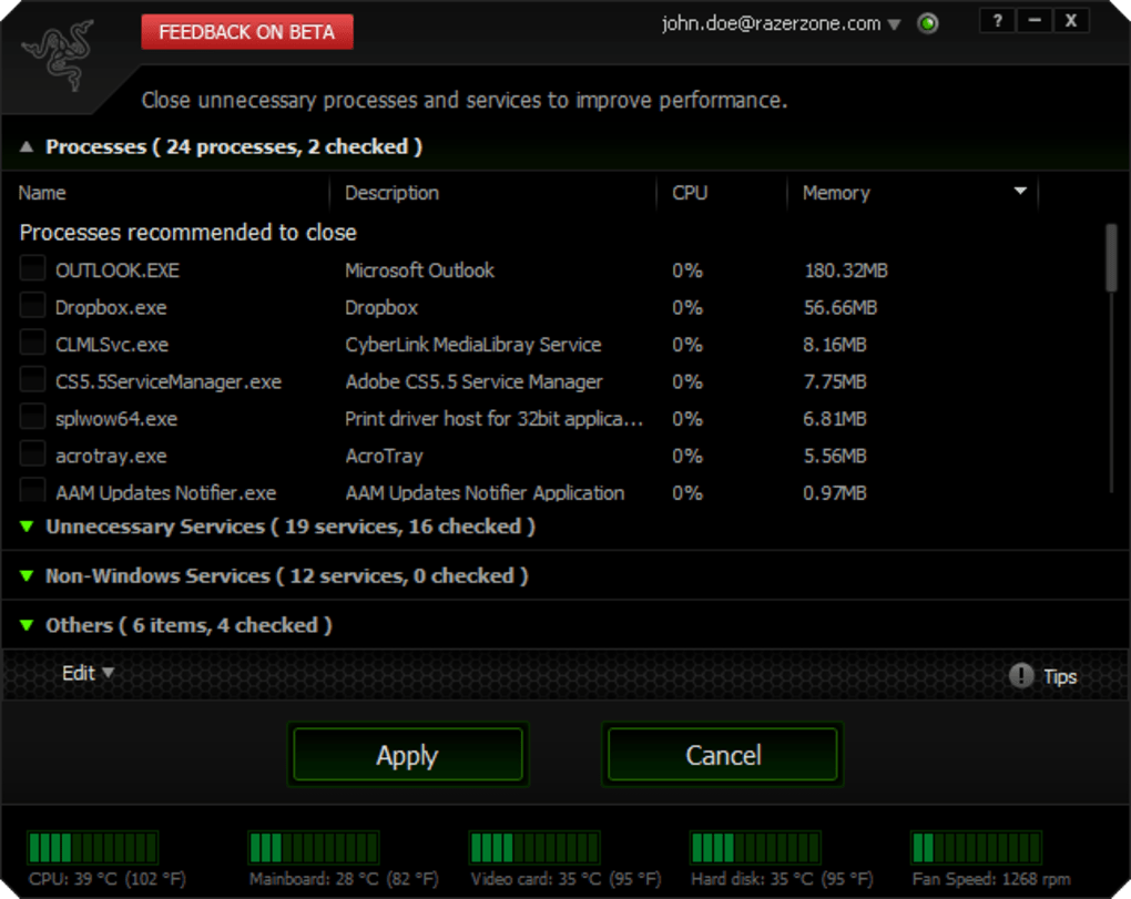 Detail Razer Game Booster Nomer 20