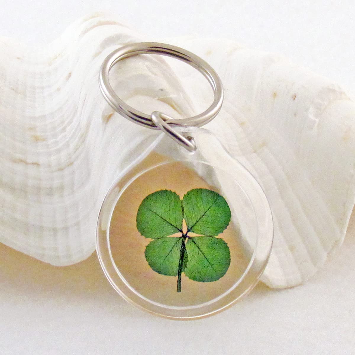 Detail Real Four Leaf Clover Keychain Nomer 12