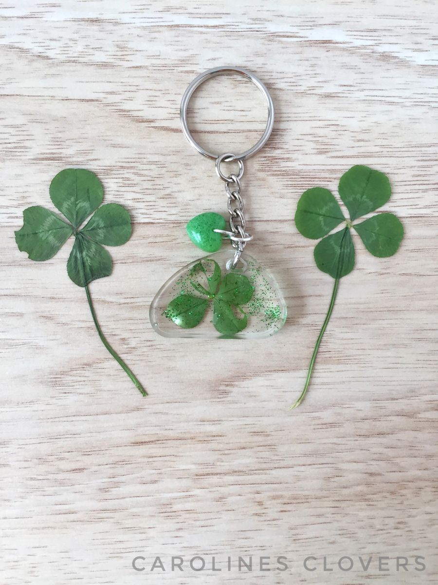 Detail Real Four Leaf Clover Keychain Nomer 20