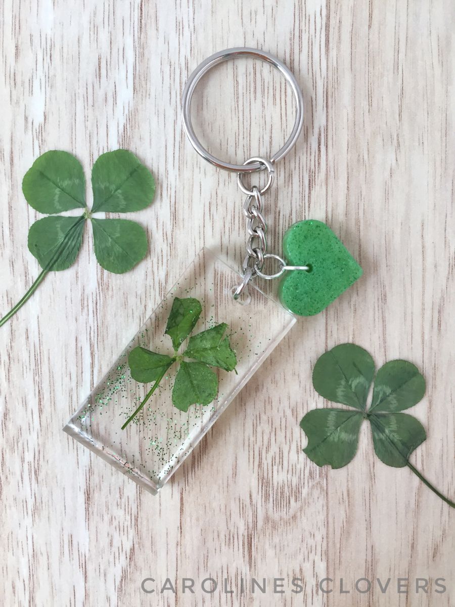 Detail Real Four Leaf Clover Keychain Nomer 21