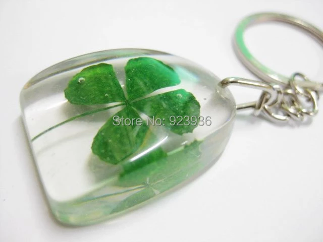 Detail Real Four Leaf Clover Keychain Nomer 26