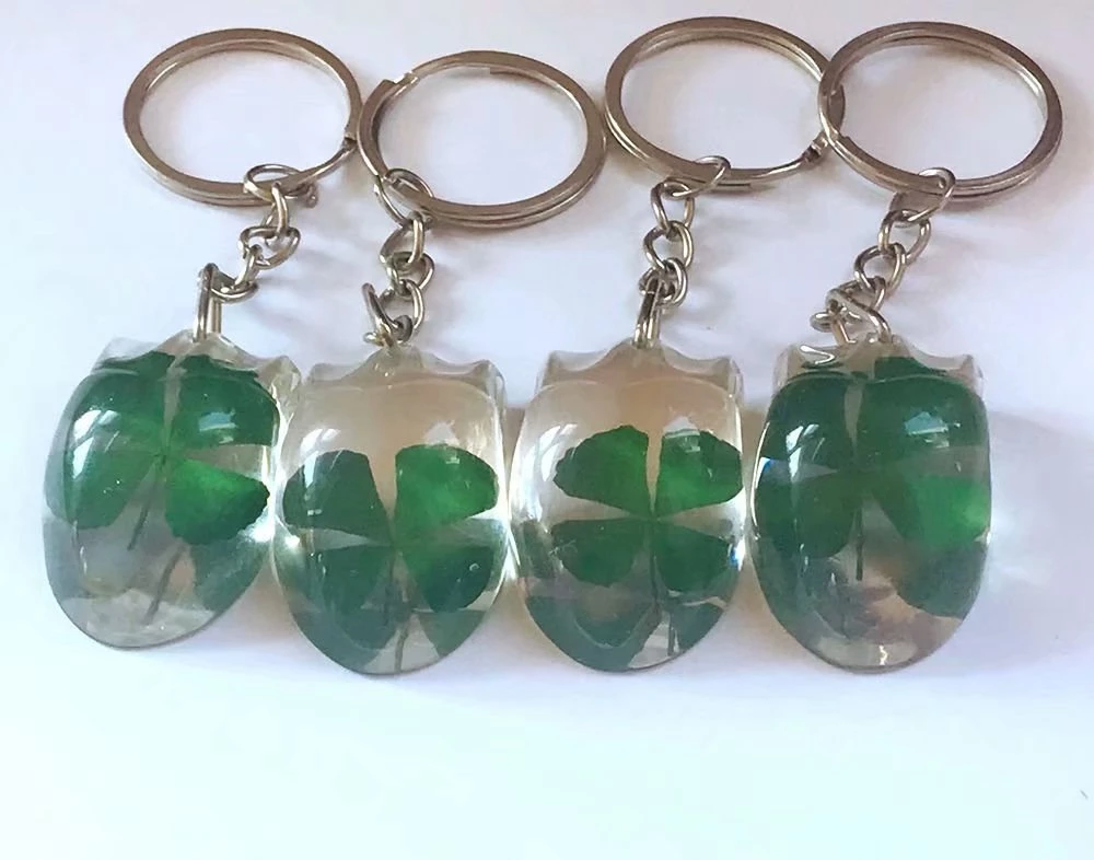 Detail Real Four Leaf Clover Keychain Nomer 39