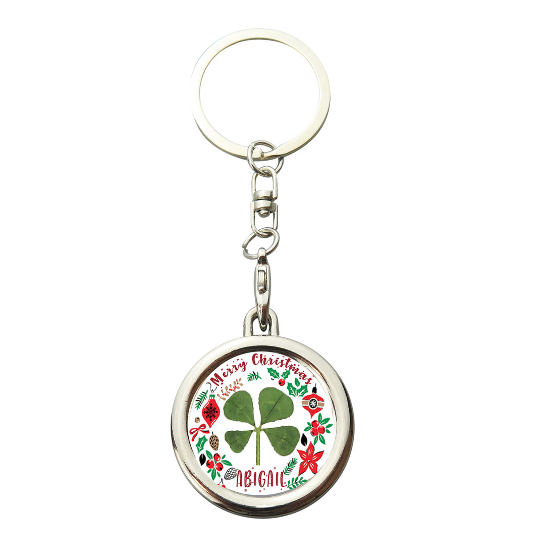 Detail Real Four Leaf Clover Keychain Nomer 59