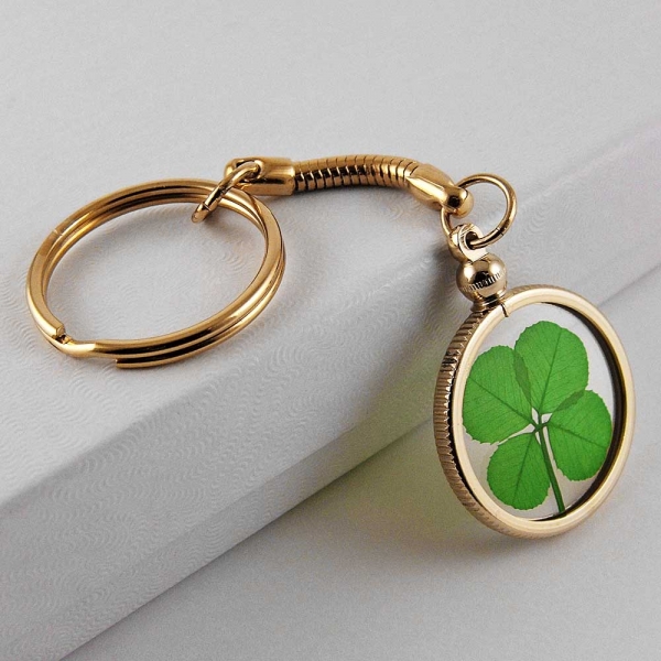 Detail Real Four Leaf Clover Keychain Nomer 8