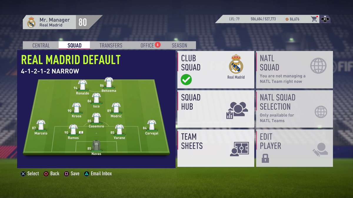 Detail Real Madrid Fifa 18 Nomer 6