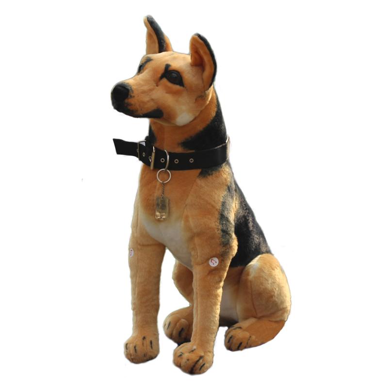 Detail Realistic German Shepherd Plush Toy Nomer 11