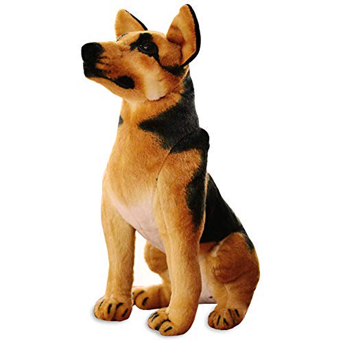 Detail Realistic German Shepherd Plush Toy Nomer 13