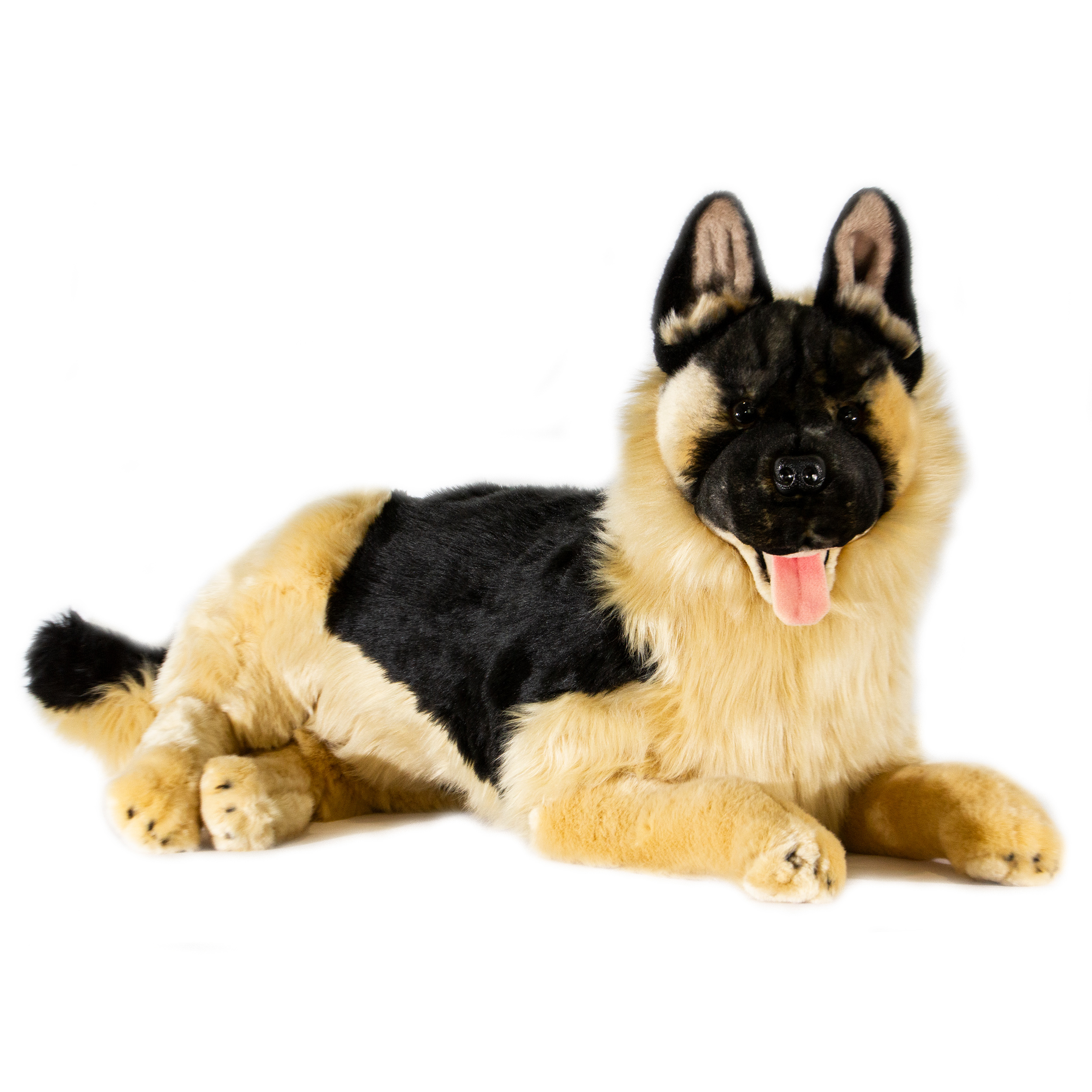 Detail Realistic German Shepherd Plush Toy Nomer 3