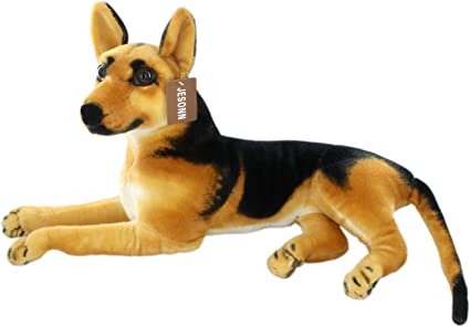 Detail Realistic German Shepherd Plush Toy Nomer 20