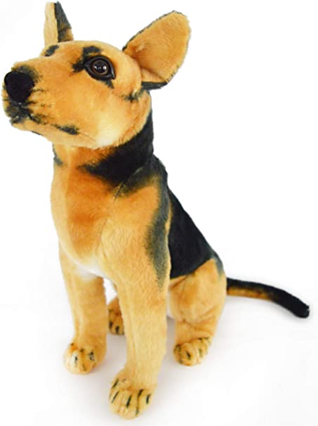 Detail Realistic German Shepherd Plush Toy Nomer 21