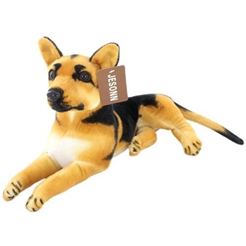 Detail Realistic German Shepherd Plush Toy Nomer 24