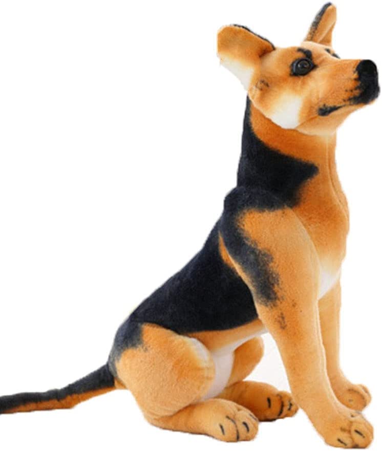 Detail Realistic German Shepherd Plush Toy Nomer 25